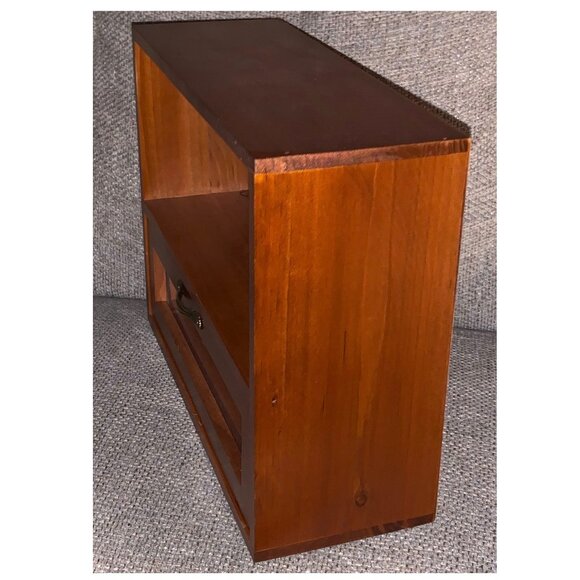 Wooden Tabletop/Desk Organizer w/ Open Cabinet Top & Bottom Drawer #1 - Picture 5 of 5